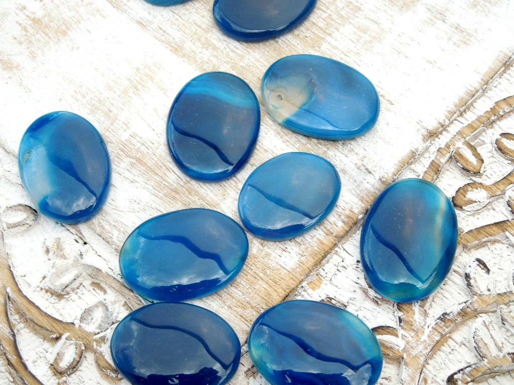 Blue Onyx Worry Stones